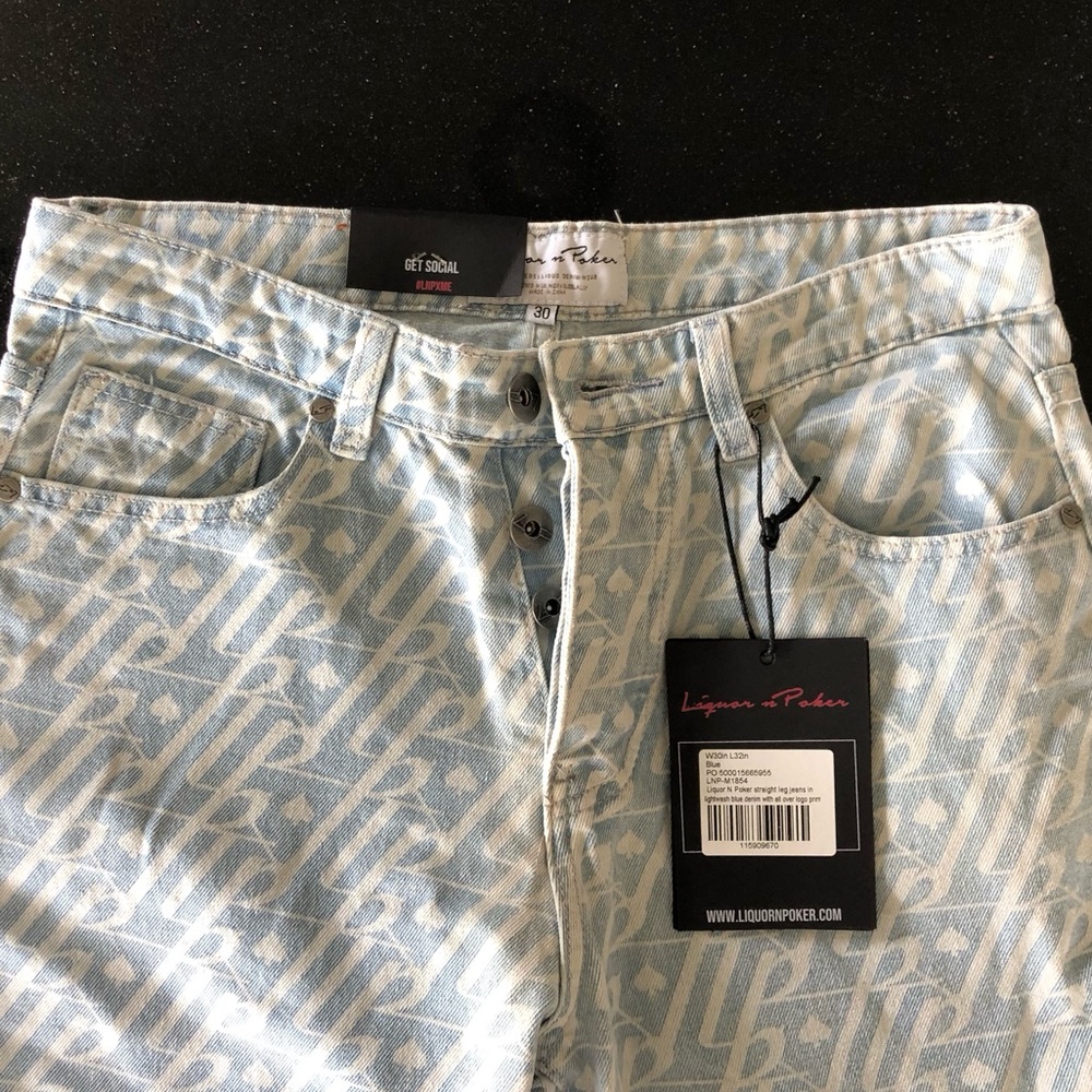 Liquor N Poker men’s denim jeans pattern